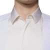 White Cotton Silk Slim Fit GOLD Dress Shirt - Image 5