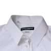 White Cotton Long Sleeve GOLD Dress Shirt - Image 7