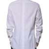 White Bib Cotton Poplin GOLD Formal Shirt - Image 4