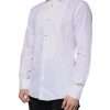 White Bib Cotton Poplin GOLD Men Formal Shirt - Image 3