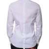 White Bib Cotton Poplin GOLD Men Formal Shirt - Image 4