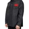 Black Logo Cotton Button Down Denim Shirt - Image 3