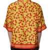 Yellow Cherry Button Down Silk Casual Shirt - Image 4