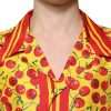 Yellow Cherry Button Down Silk Casual Shirt - Image 5
