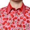 Pink Cherry Cotton Formal MARTINI Dress Shirt - Image 5