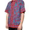 Blue Cherry Cotton Button Down Casual Shirt - Image 3