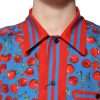 Blue Cherry Cotton Button Down Casual Shirt - Image 5