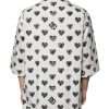 White Heart Print Short Sleeve Casual Shirt - Image 4
