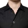 Black Cotton Formal Long Sleeves Dress Shirt - Image 5