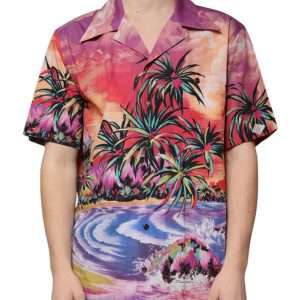 Multicolor Tropical Button Down Casual Shirt