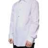 White Bib Cotton Poplin GOLD Formal Shirt - Image 3