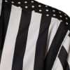 Black White Striped Button Down Casual Shirt - Image 6