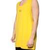 Yellow Cotton Round Neck Sleeveless T-shirt - Image 3