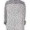 Black White Polka Dots Silk Men Casual Shirt - Image 4