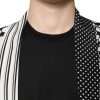Black White Polka Dots Silk Men Casual Shirt - Image 5
