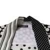 Black White Polka Dots Silk Men Casual Shirt - Image 7
