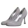 Gray Suede Leather High Heel Pumps Shoes - Image 4
