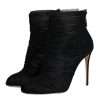 Black Mesh Stiletto Heels Ankle Boots Shoes - Image 4
