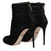 Black Mesh Stiletto Heels Ankle Boots Shoes - Image 5