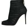 Black Mesh Stiletto Heels Ankle Boots Shoes - Image 6