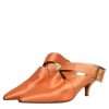 Orange Kitten Heels Slingback Sandals Shoes - Image 4