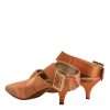 Orange Kitten Heels Slingback Sandals Shoes - Image 5