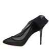 Black Nylon Mesh Sock Style Boots Shoes - Image 6
