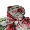 Multicolor Floral Patchwork Ascot Collar Top - Image 7