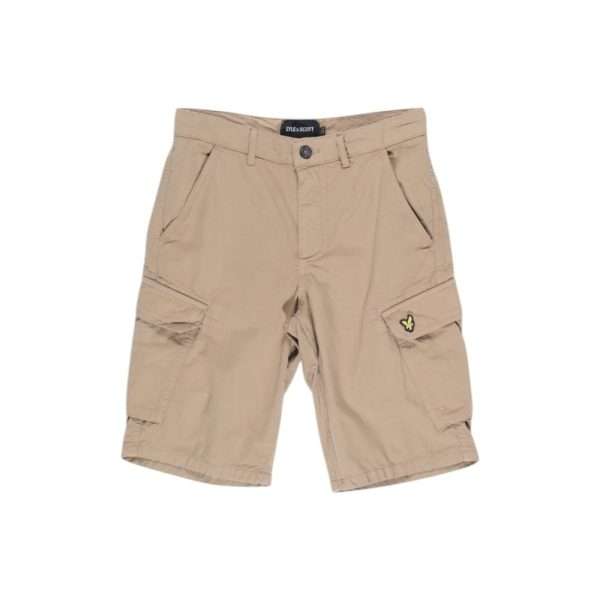 Beige Cotton Bermuda