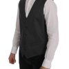 Sleek Gray Single-Breasted Waistcoat Vest - Image 2