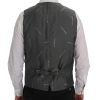 Sleek Gray Single-Breasted Waistcoat Vest - Image 3
