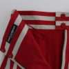 Silver Red Striped Above Knees Skirt - Image 7