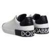 White Leather Logo Portofino Sneaker Shoes - Image 4