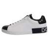 White Leather Logo Portofino Sneaker Shoes - Image 7