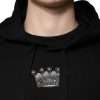 Black Crown Cotton Hooded Sweatshirt Sweater - Image 5