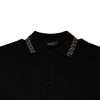 Black Viscose Collared Polo Short Sleeves T-shirt - Image 3