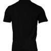 Black Viscose Collared Polo Short Sleeves T-shirt - Image 5