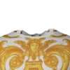 White Medusa Print Cotton Crew Neck T-shirt - Image 3