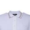 White Viscose Collared Men Polo Short Sleeves T-shirt - Image 3