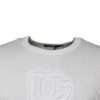 White DG Logo Cotton Crew Neck T-shirt - Image 3