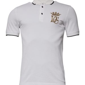Off White Crown Cotton Collared Polo T-shirt