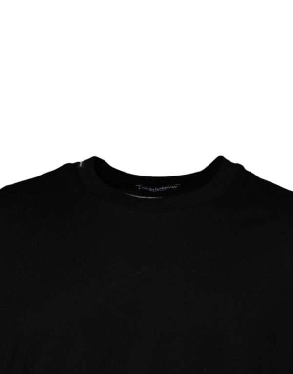 Black Crew Neck Short Sleeve T-shirt - Image 3