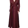 Maroon Belted Button Down Dress - Image 2