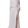 Off White Embellished Long Maxi Dress - Image 2