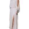 Off White Embellished Long Maxi Dress - Image 3