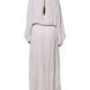 Off White Embellished Long Maxi Dress - Image 4