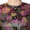 Multicolor Floral Jacquard Cropped Jacket - Image 4