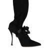 Black Stiletto Heels Mid Calf Boots Shoes - Image 6