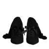 Black Stiletto Heels Mid Calf Boots Shoes - Image 2