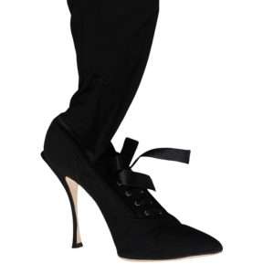 Black Stiletto Heels Mid Calf Boots Shoes